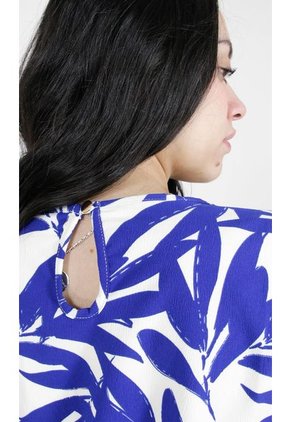 Blusa Para Mujer Manga 3/4 Azul Marca L&H