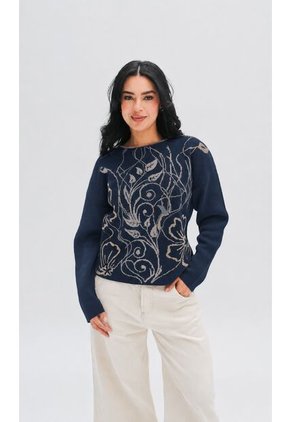 Saco Para Mujer Azul Oscuro Marca L&H Ref. 4E433042