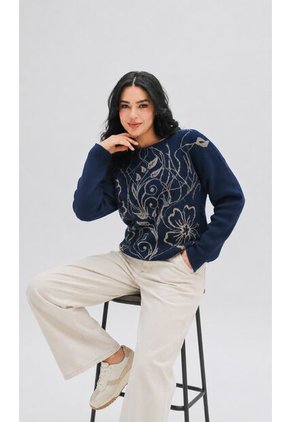 Saco Para Mujer Azul Oscuro Marca L&H Ref. 4E433042