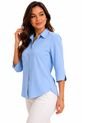 Blusa Para Mujer Manga 3/4 Azul Claro Marca L&H Ref. 1F412617 de L&H