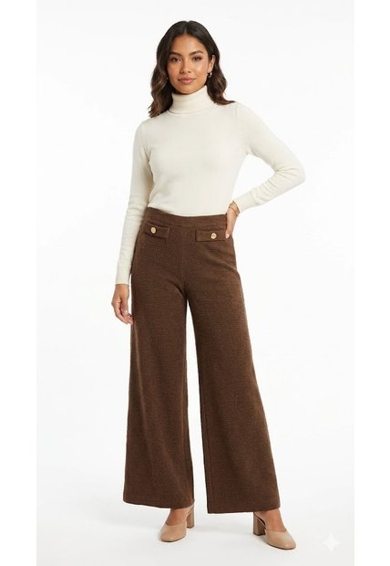 Pantalon Para Mujer  Cafe Marca L&H Ref. 4E407002
