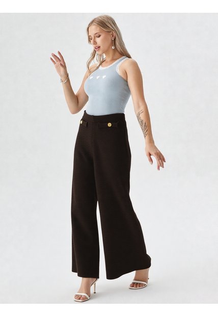 Pantalon Para Mujer  Negro Marca L&H Ref. 4E407002