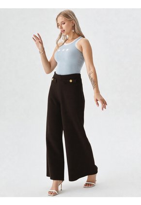 Pantalon Para Mujer Negro Marca L&H Ref. 4E407002