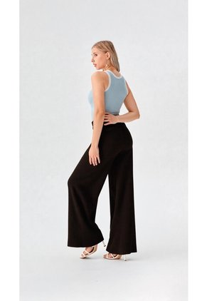 Pantalon Para Mujer Negro Marca L&H Ref. 4E407002