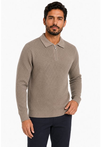 Saco Para Hombre Manga Larga Taupe Marca L&H Ref. 4E133026