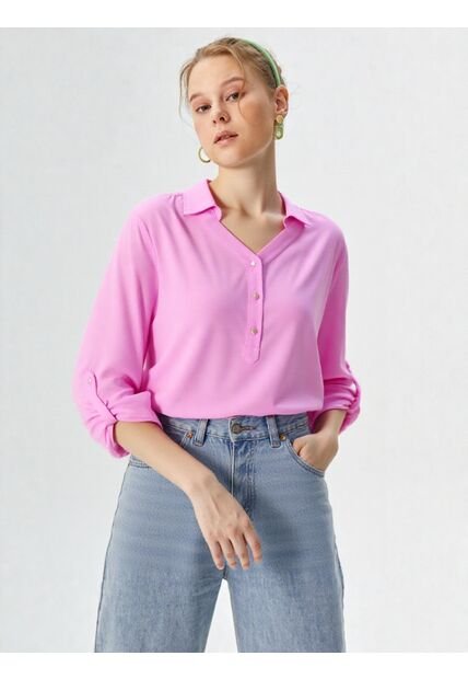 Blusa Para Mujer Manga 3/4 Rosado Marca L&H Ref. 1F412457