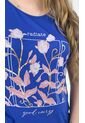 Camiseta Para Mujer Manga Corta Azul Marca L&H de L&H