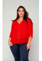 Blusa Para Mujer. Manga 3/4 Rojo Marca L&H de L&H