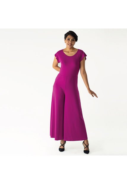 Enterizo Para Mujer Manga Corta Lila Marca L&H