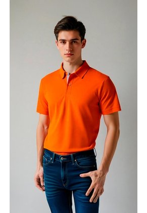 Polo Para Hombre Naranja Marca L&H Ref. 4Q109192