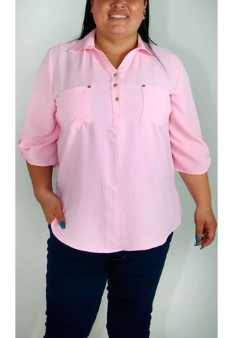 Blusa Para Mujer. Manga 3/4 Rosado Marca L&H L&H