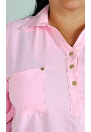 Blusa Para Mujer. Manga 3/4 Rosado Marca L&H