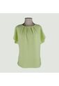 Blusa Para Mujer Manga Corta Verde Marca L&H de L&H