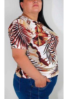 Camiseta Para Mujer. Manga Corta Cafe Marca L&H