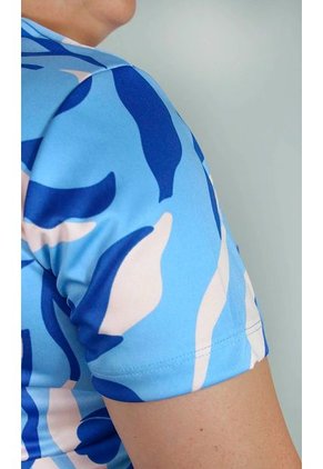 Camiseta Para Mujer. Manga Corta Azul Marca L&H