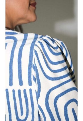 Blusa Para Mujer Manga Larga Azul Marca L&H