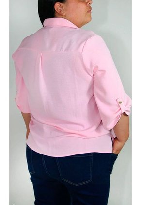 Blusa Para Mujer. Manga 3/4 Rosado Marca L&H