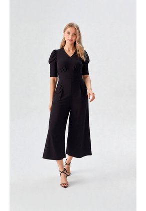 Enterizo Para Mujer Manga Corta Negro Marca L&H Ref. 2J432034