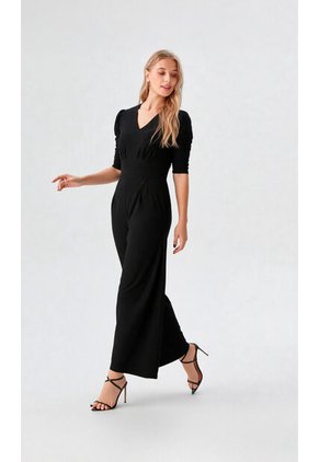 Enterizo Para Mujer Manga Corta Negro Marca L&H Ref. 2J432034