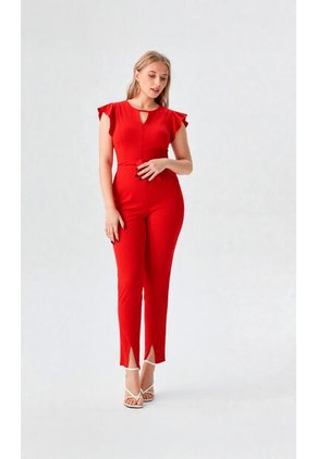 Enterizo Para Mujer Manga Corta Rojo Marca L&H Ref. 2J432033