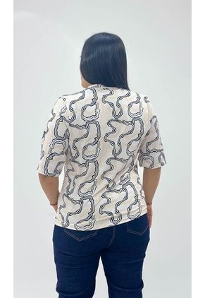 Camiseta Para Mujer. Manga Corta Beige Marca L&H Ref. 4R609049