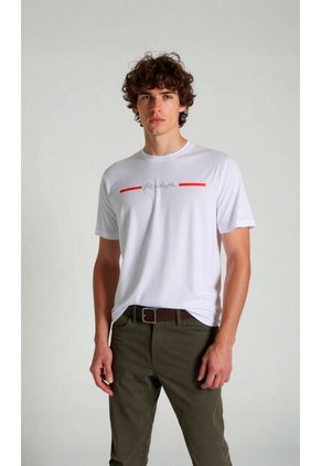 T-Shirt Para Hombre Manga Corta Blanco Marca L&H Ref. 4K109095
