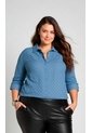 Blusa Para Mujer. Manga 3/4 Azul Marca L&H Ref. 1F612242 de L&H