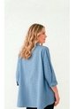 Blusa Para Mujer. Manga 3/4 Azul Marca L&H Ref. 1F612242 de L&H