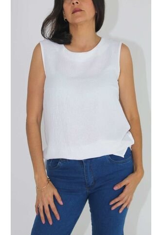 Blusa Para Mujer Manga Sisa Blanco Marca L&H L&H