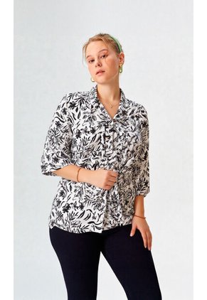 Blusa Para Mujer Manga 3/4 Negro Marca L&H Ref. 1F412717