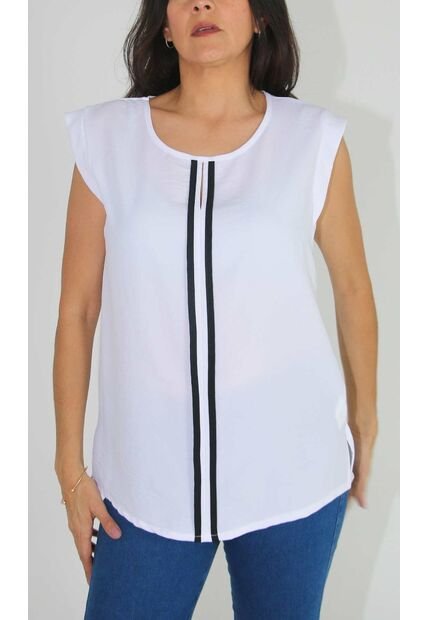 Blusa Para Mujer Manga Sisa Blanco Marca L&H