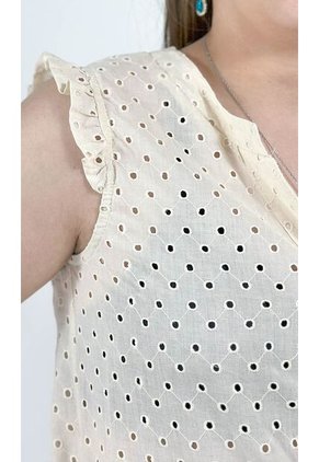 Blusa Para Mujer Manga Sisa Beige Marca L&H