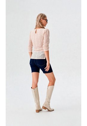 Blusa Para Mujer Manga 3/4 Beige Marca L&H Ref. 1F412718