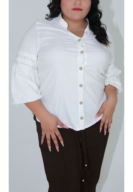 Blusa Para Mujer. Manga 3/4 Crudo Marca L&H