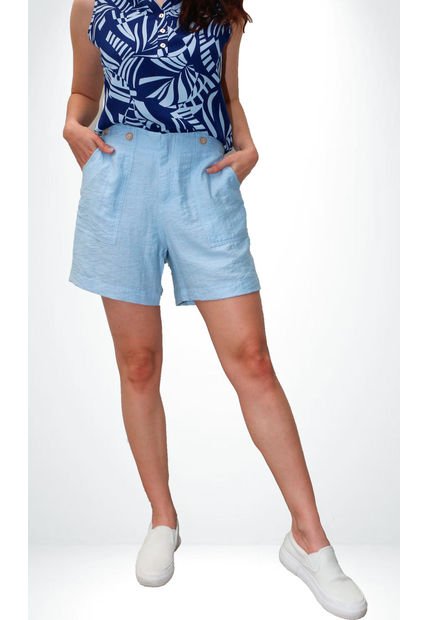 Bermuda Para Mujer Azul Marca L&H