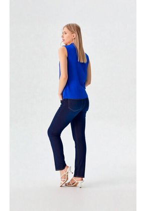 Blusa Para Mujer Manga Sisa Azul Marca L&H Ref. 5P412279