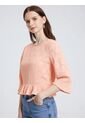 Blusa Para Mujer Manga 3/4 Naranja Marca L&H de L&H