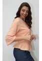 Blusa Para Mujer Manga 3/4 Naranja Marca L&H de L&H