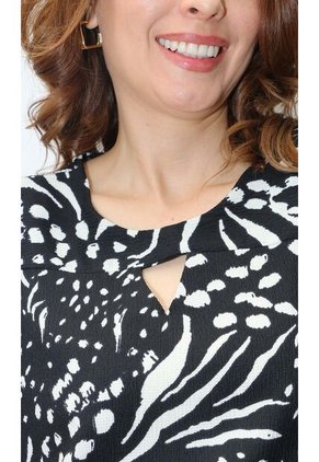 Blusa Para Mujer Manga Corta Negro Marca L&H