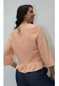 Blusa Para Mujer Manga 3/4 Naranja Marca L&H de L&H