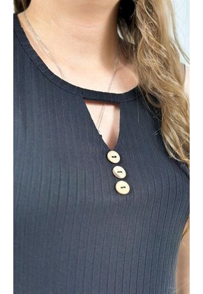 Camiseta Para Mujer Manga Corta Negro Marca L&H