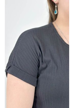 Camiseta Para Mujer Manga Corta Negro Marca L&H