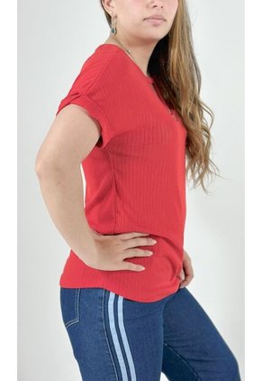 Camiseta Para Mujer Manga Corta Rojo Marca L&H