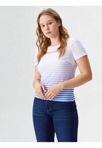 Camiseta Para Mujer Manga Corta Blanco Marca L&H Ref. 4R409226 L&H