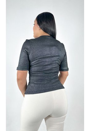 Camiseta Para Mujer Manga Corta Negro Marca L&H Ref. 1F409434