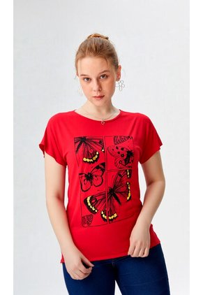 Camiseta Para Mujer Manga Corta Rojo Marca L&H Ref. 5G409245