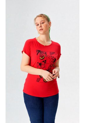 Camiseta Para Mujer Manga Corta Rojo Marca L&H Ref. 5G409245