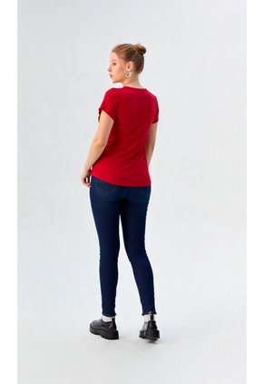 Camiseta Para Mujer Manga Corta Rojo Marca L&H Ref. 5G409245