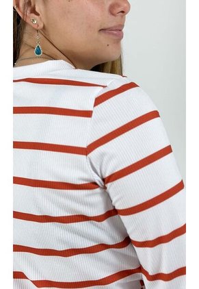 Camiseta Para Mujer Manga 3/4 Naranja Marca L&H