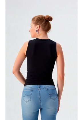 Camiseta Para Mujer Manga Sisa Negro Marca L&H Ref. 1F409483